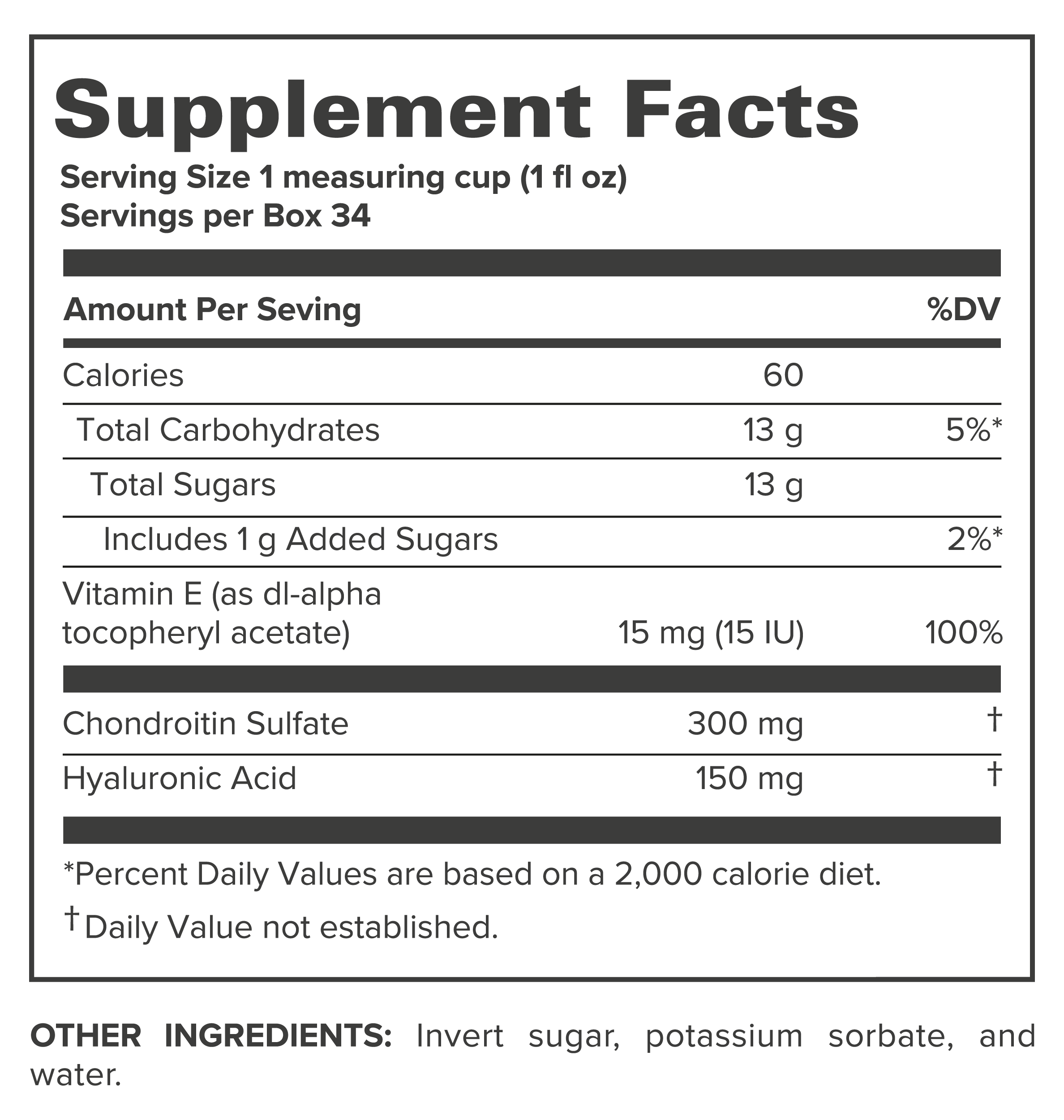 Supplement Label