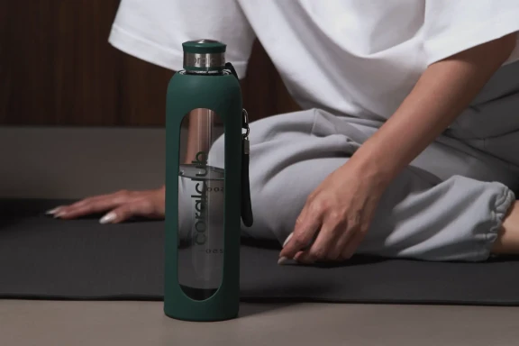 "ClearWater" Glass Bottle, dark green